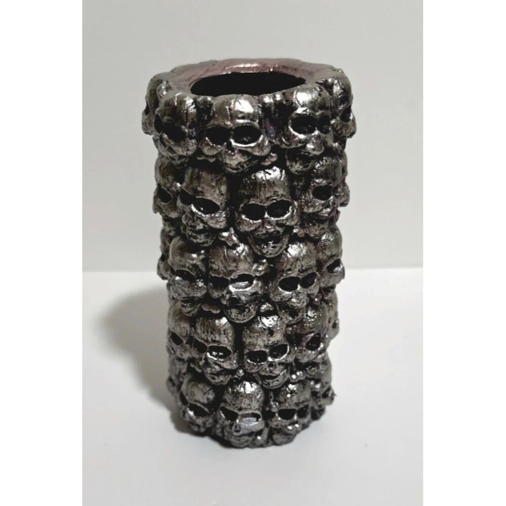 Stacked Skulls pillar candle